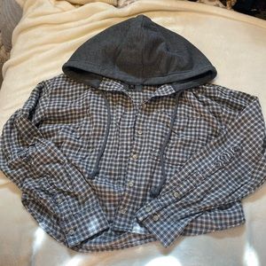 American Eagle Hooded Flannel